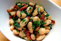 Arugula Bacon And Butter Bean Side Dish For Pork